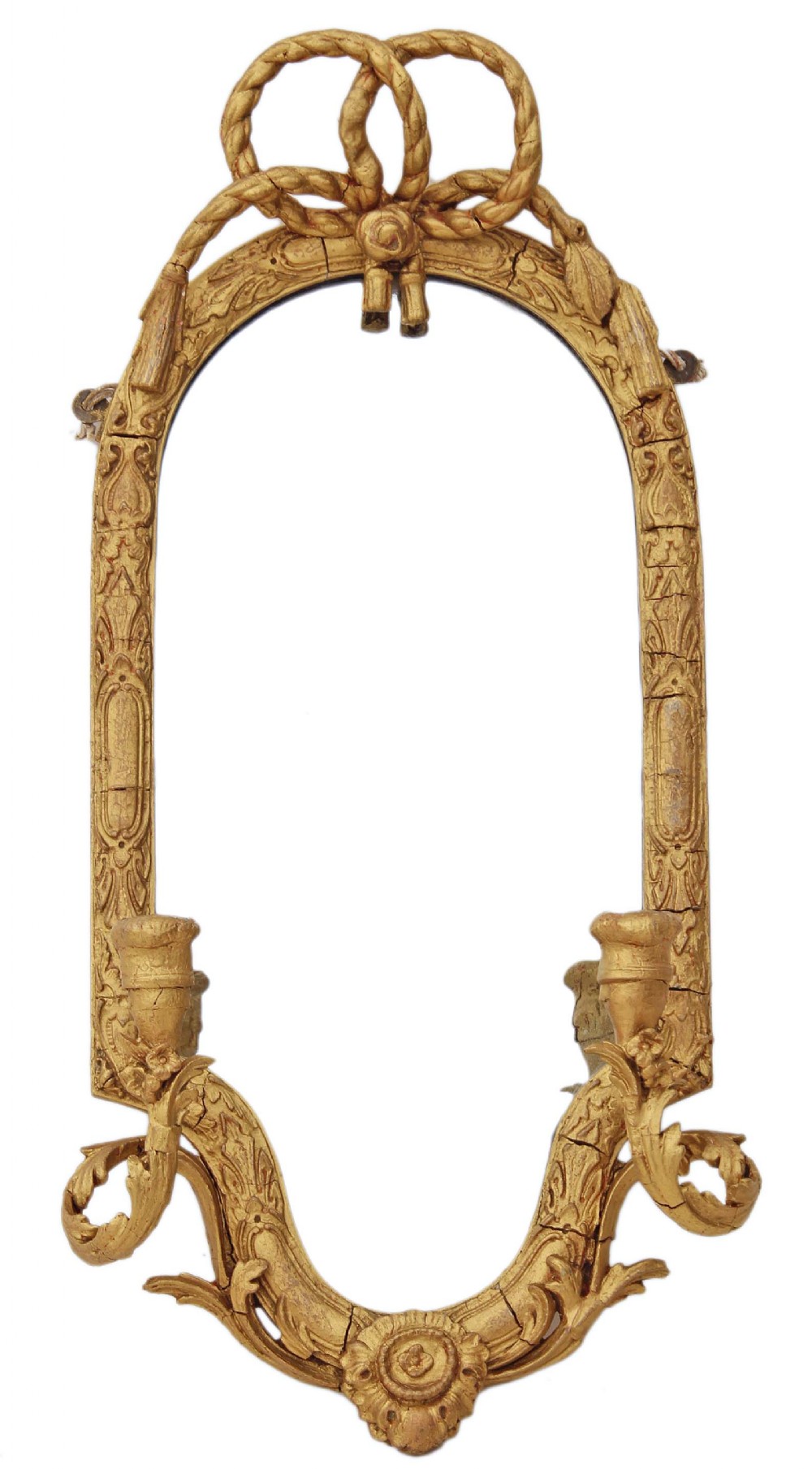 Girandole wall mirror overmantle