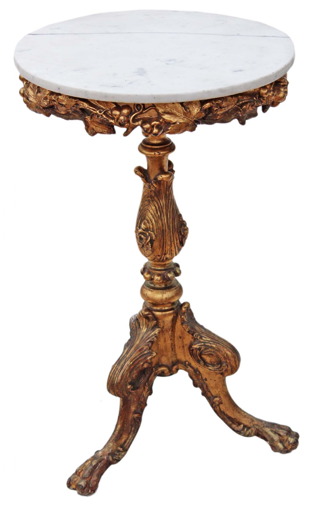 19th Century gilt and marble wine side table