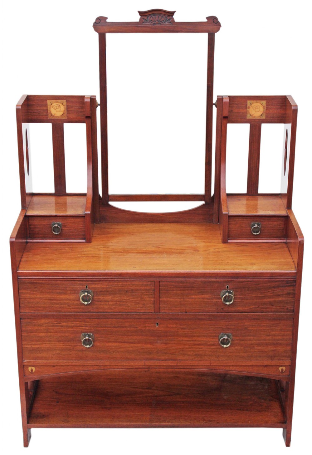 Victorian inlaid walnut dressing table