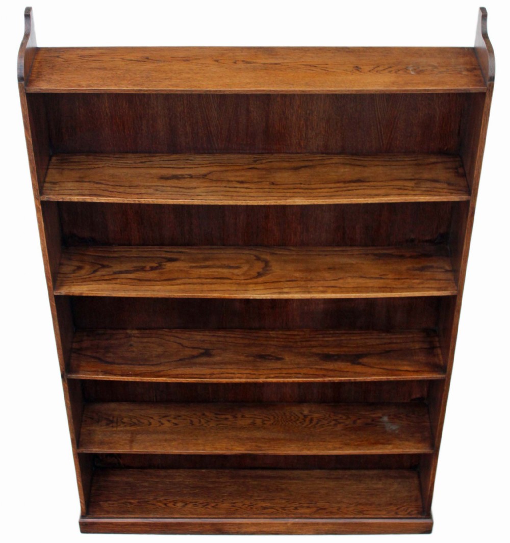 Oak & elm open bookcase shelves display