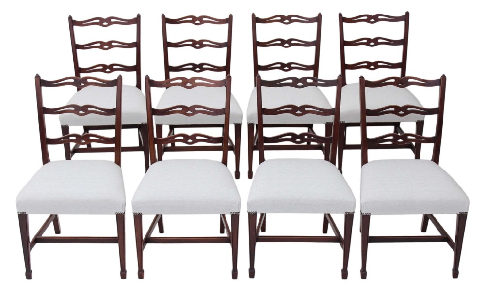 Set of 8 mahogany dining chairs