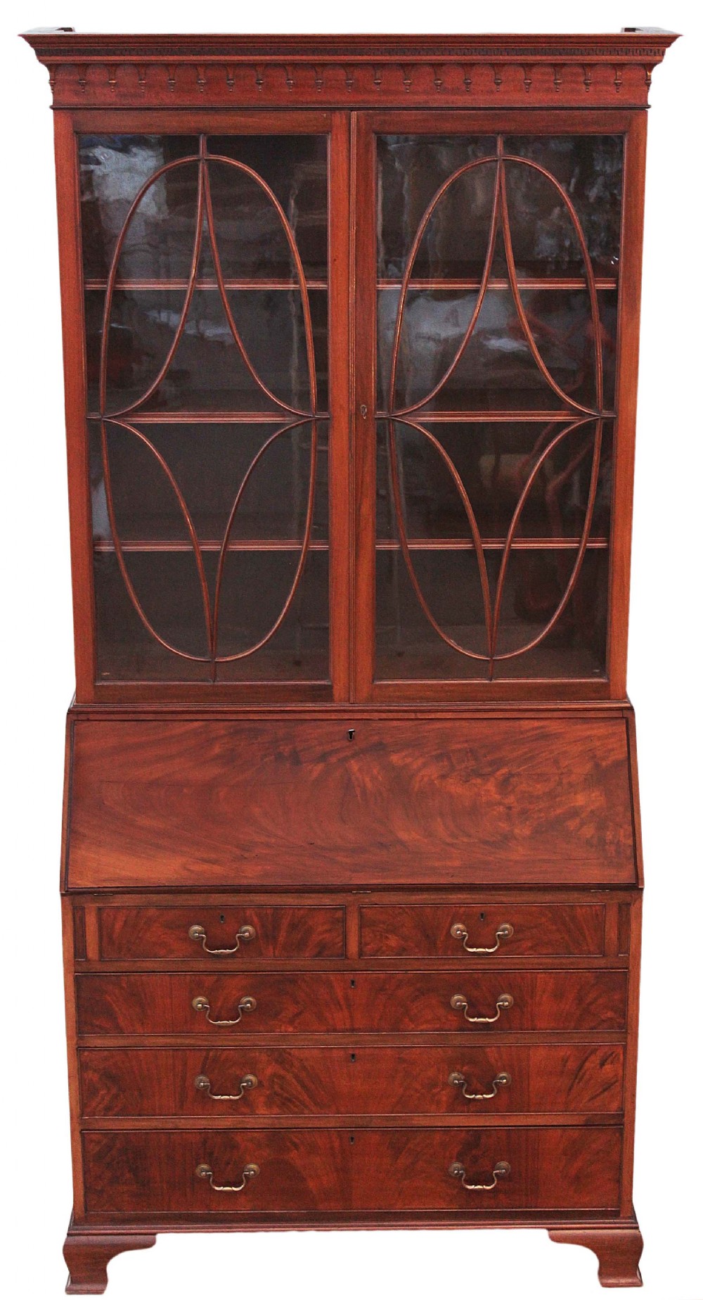 Mahogany bureau bookcase desk writing table