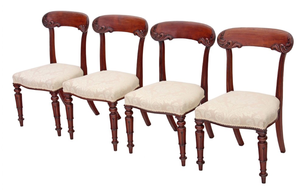 Set of 4 mahogany Regency dining chairs