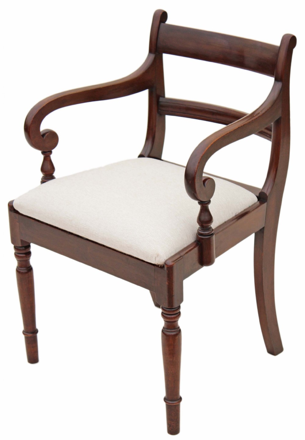 Victorian mahogany desk office elbow chair