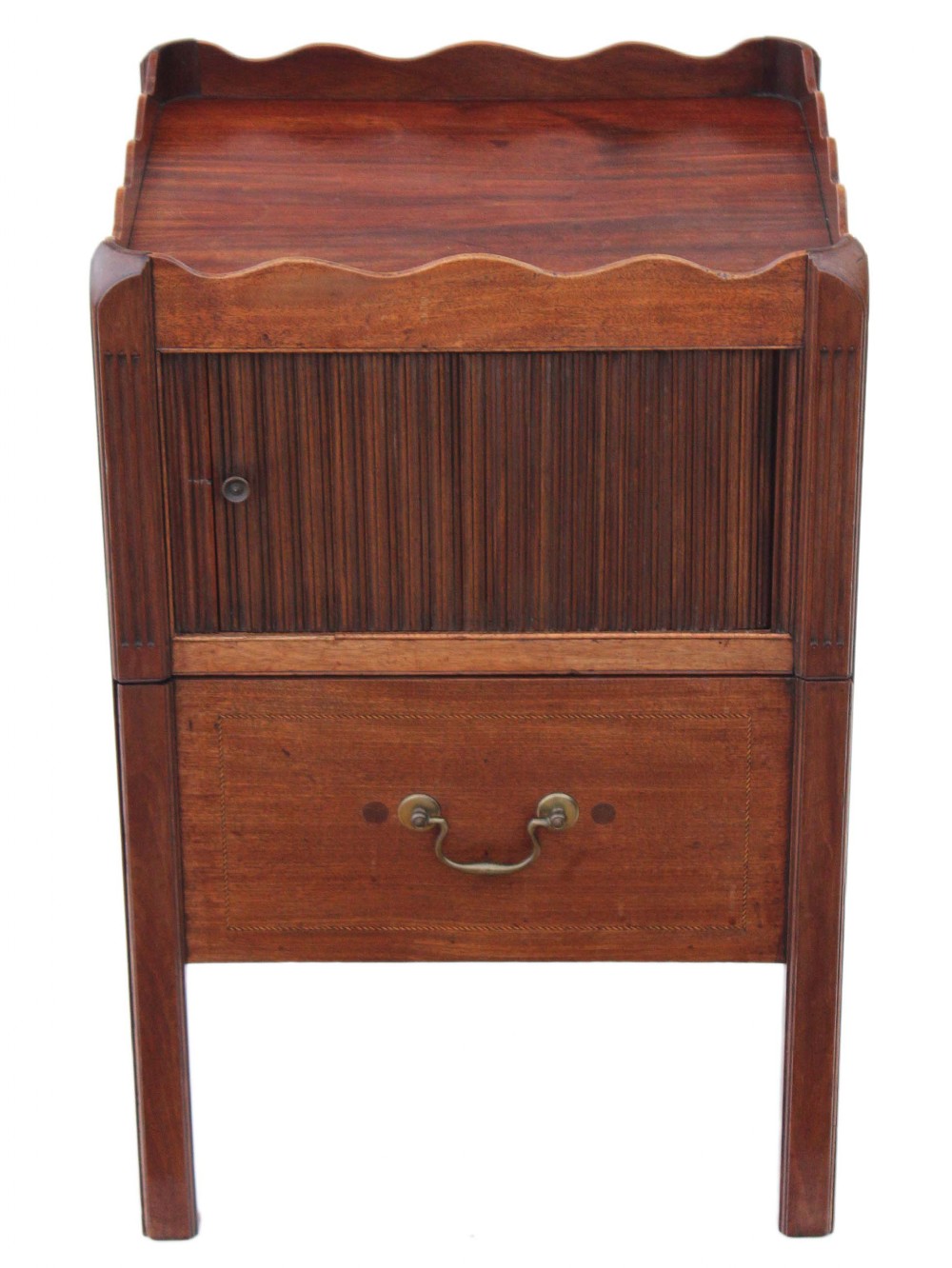 Georgian mahogany bedside cupboard table