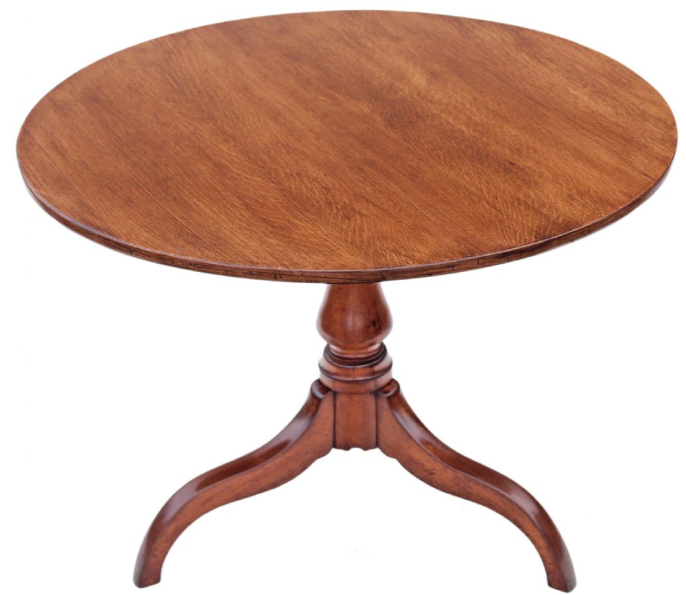 Georgian oak tilt top supper table