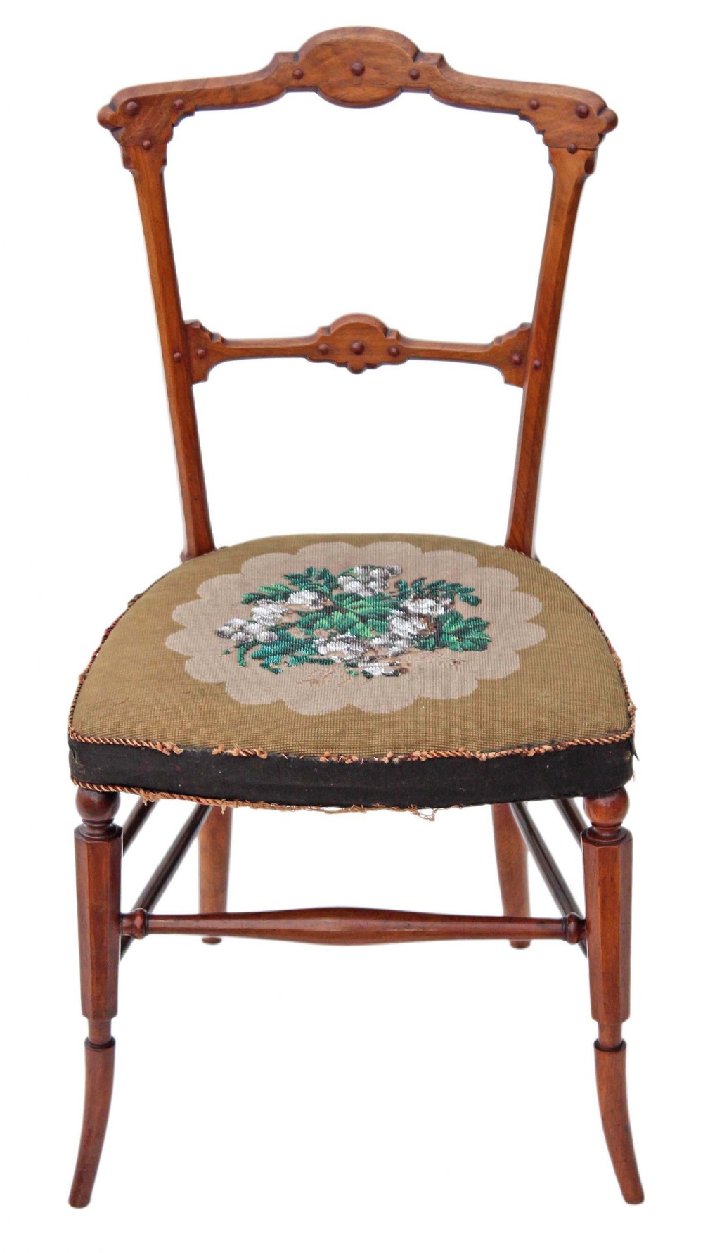 Arts and Crafts Victorian walnut hall chair