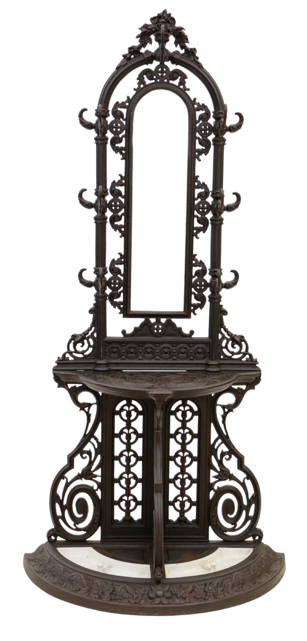 French cast iron hall, coat, hat, stick, umbrella stand