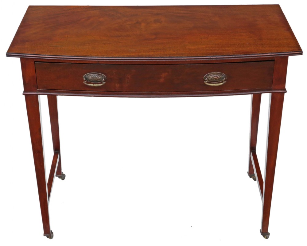 Victorian bow front mahogany writing table desk