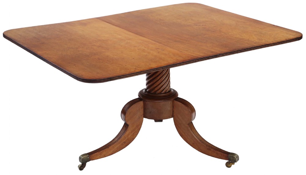 Regency light mahogany loo breakfast table tilt top