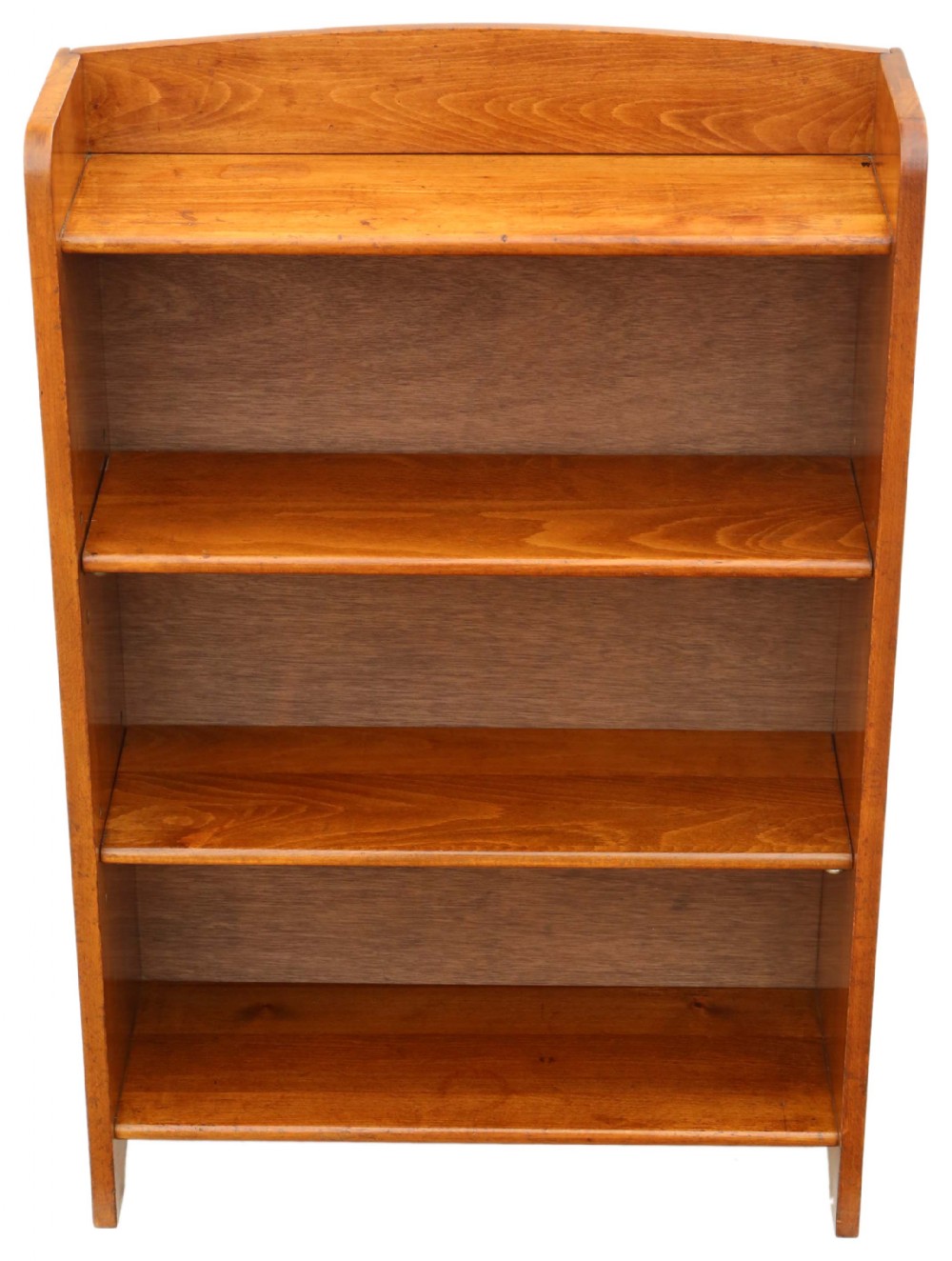 Small adjustable beech bookcase display shelves