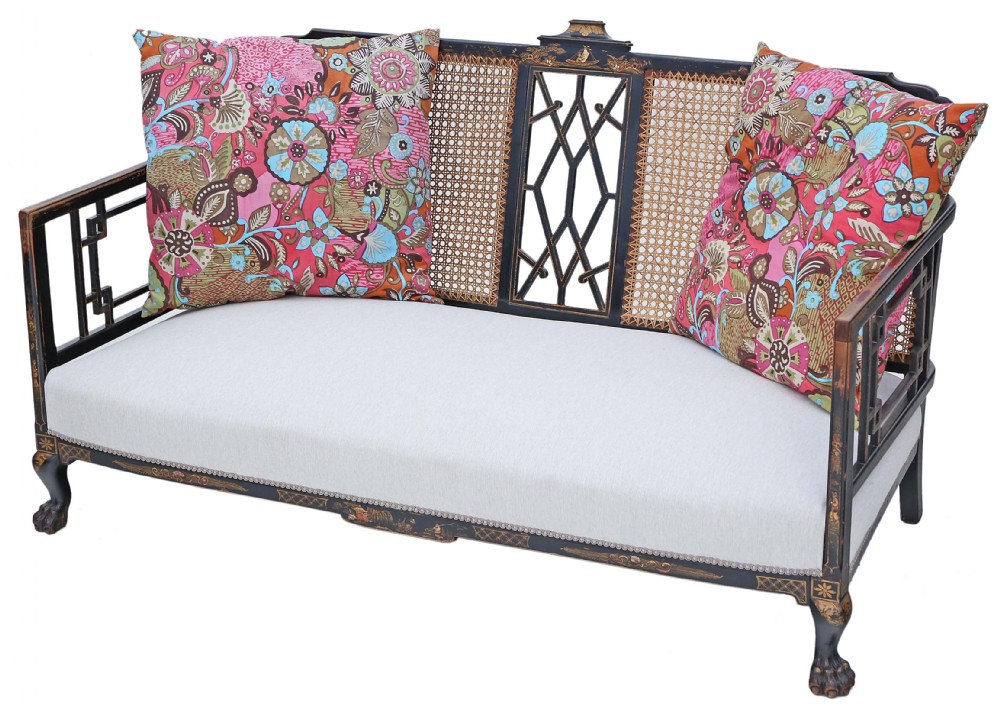 Chinoiserie sofa settee chaise longue bergere