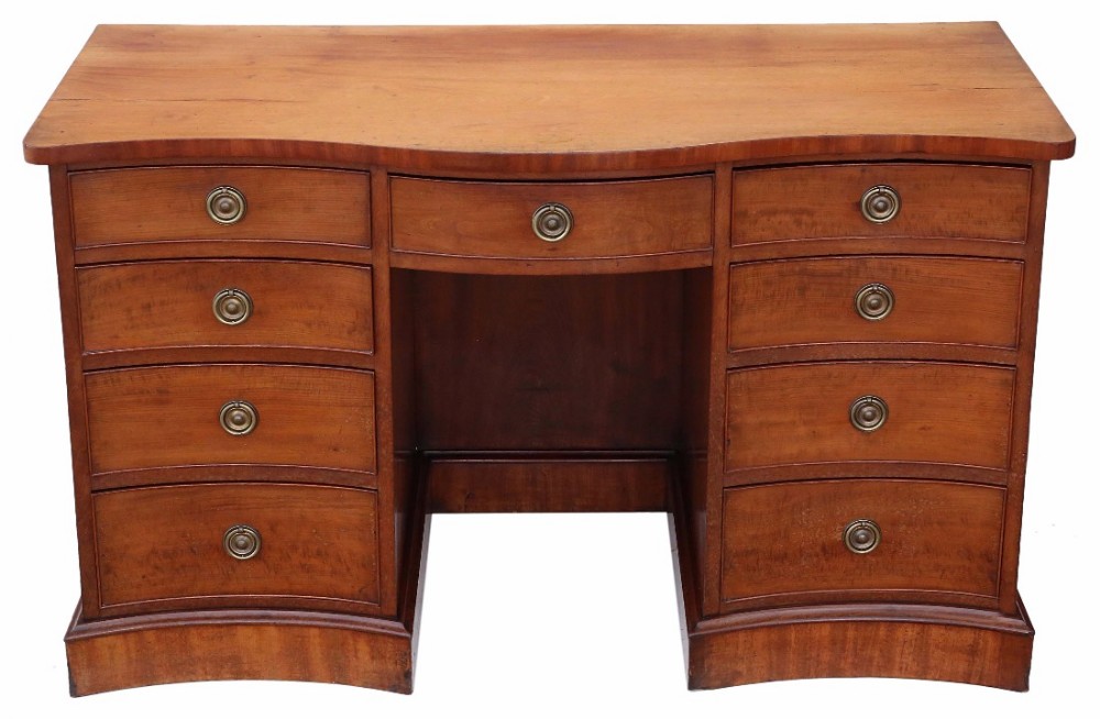 Victorian mahogany twin pedestal desk writing dressing table 