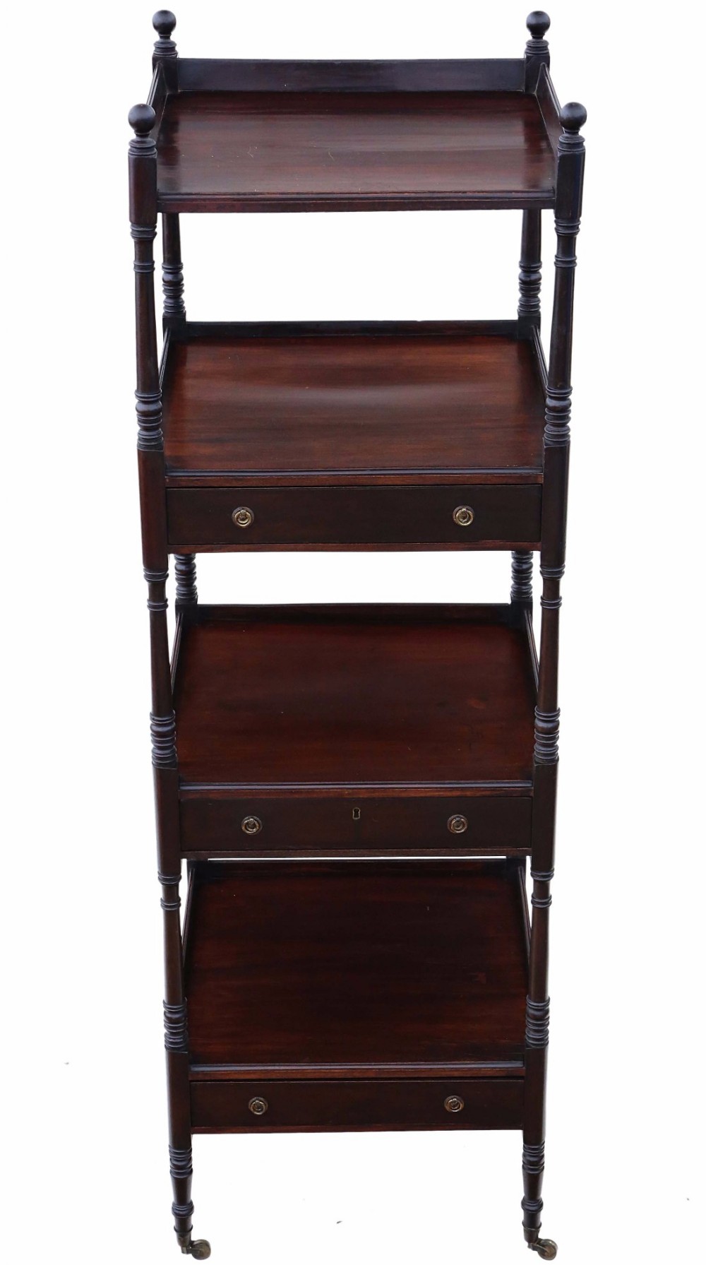 19th Century mahogany display dumb waiter buffet serving table