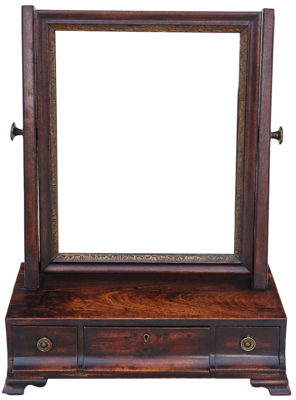 Georgian mahogany dressing table swing mirror toilet