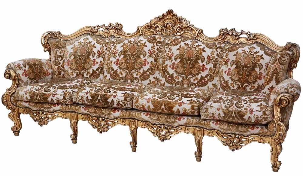 French giltwood sofa settee chaise longue