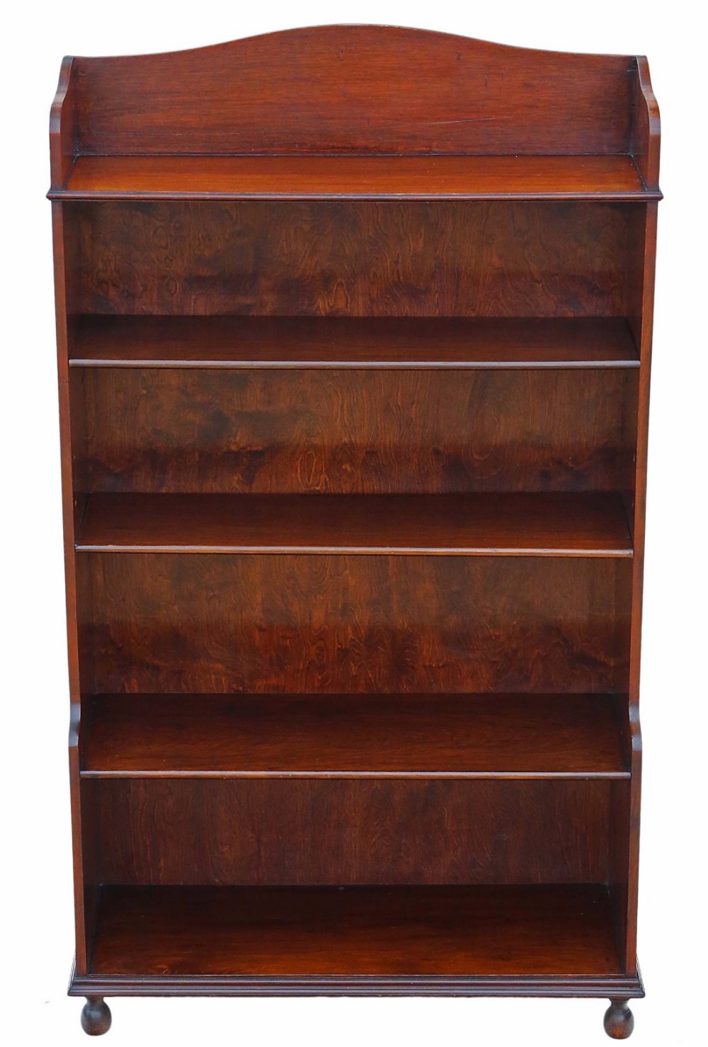Mahogany waterfall bookcase shelves display