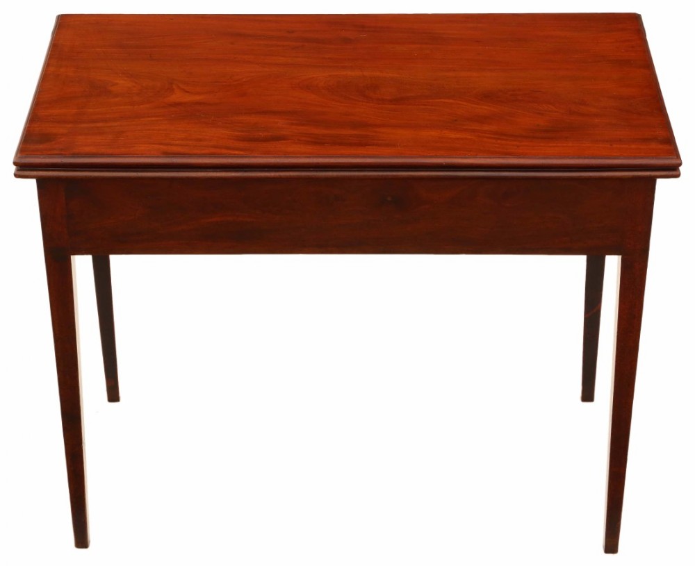 Georgian mahogany folding card tea console table