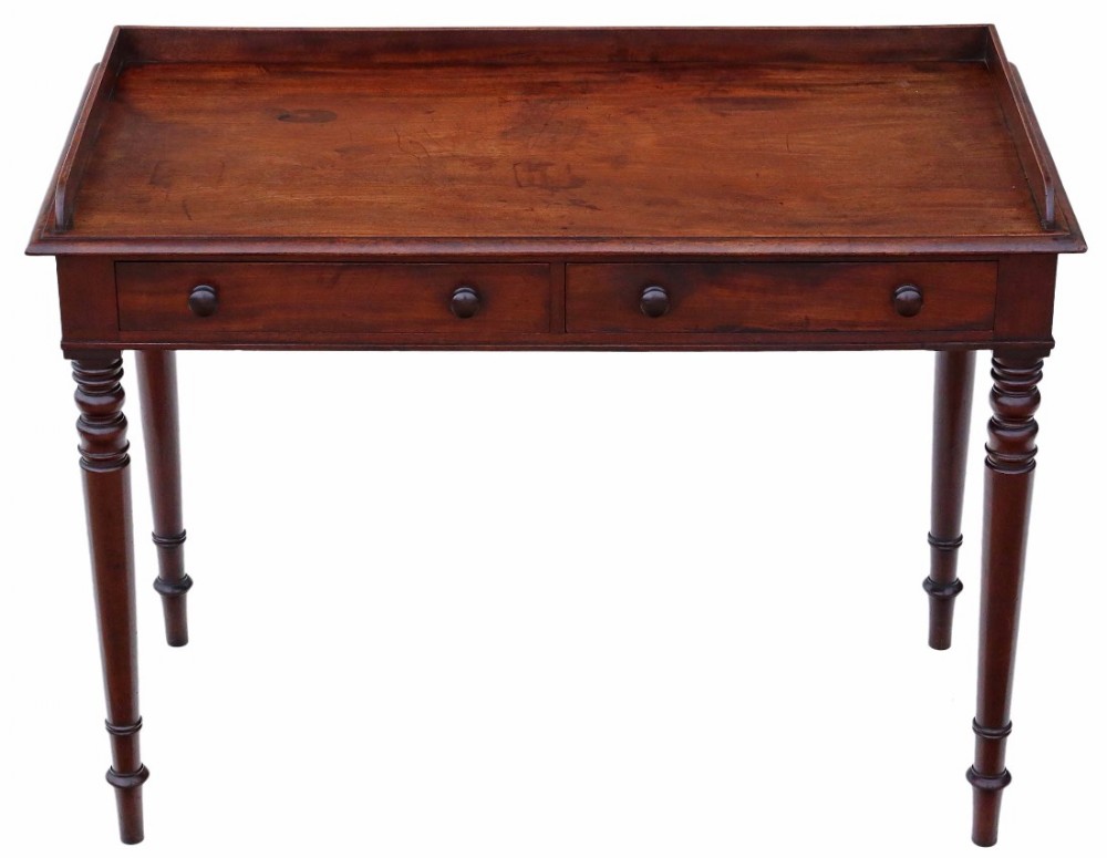 Regency mahogany writing desk or dressing table