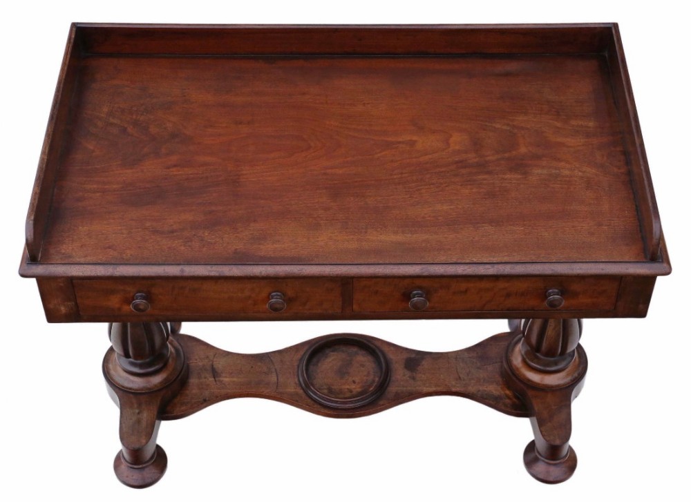 William IV mahogany writing dressing table washstand desk
