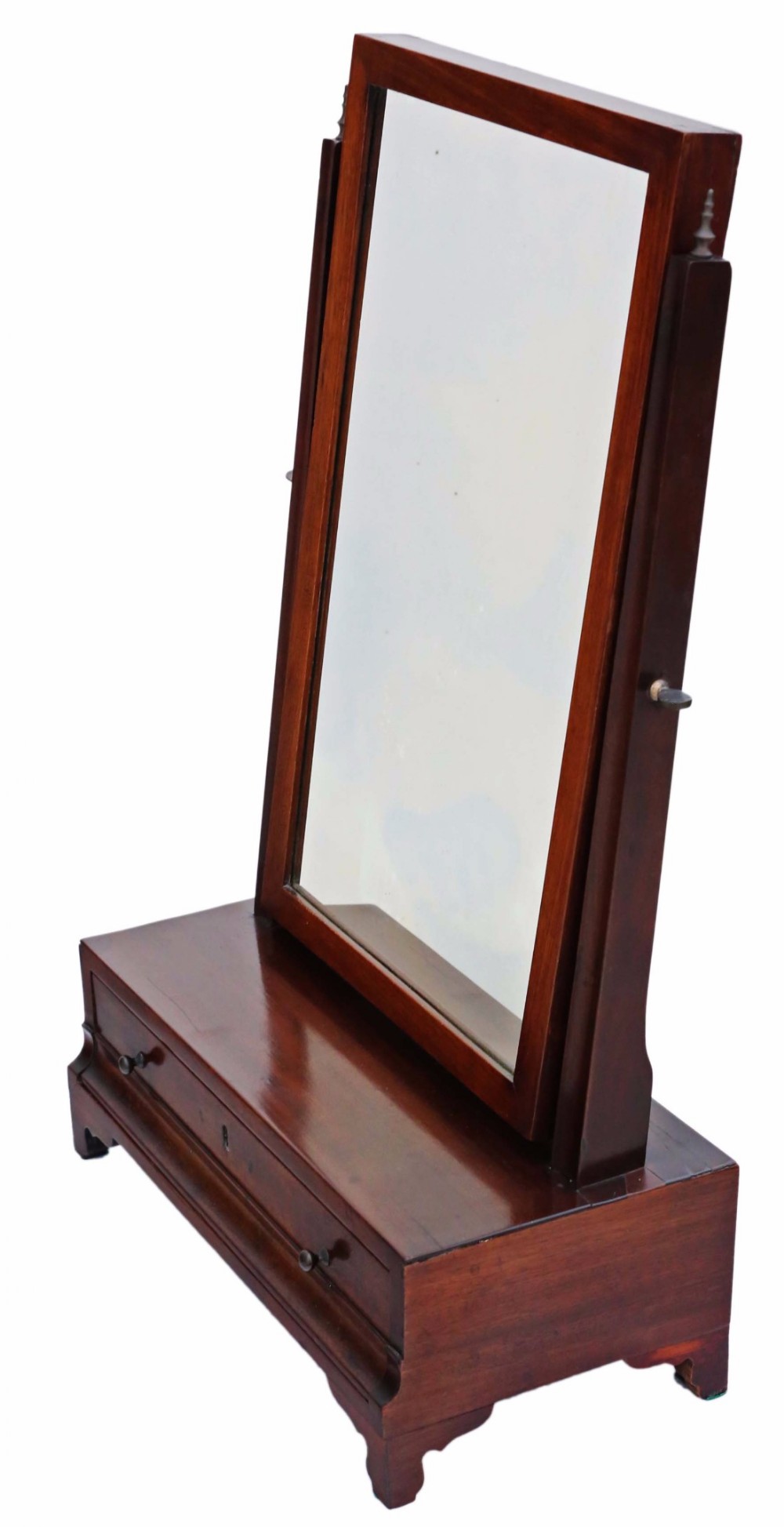 Georgian C1800 mahogany dressing table swing mirror toilet