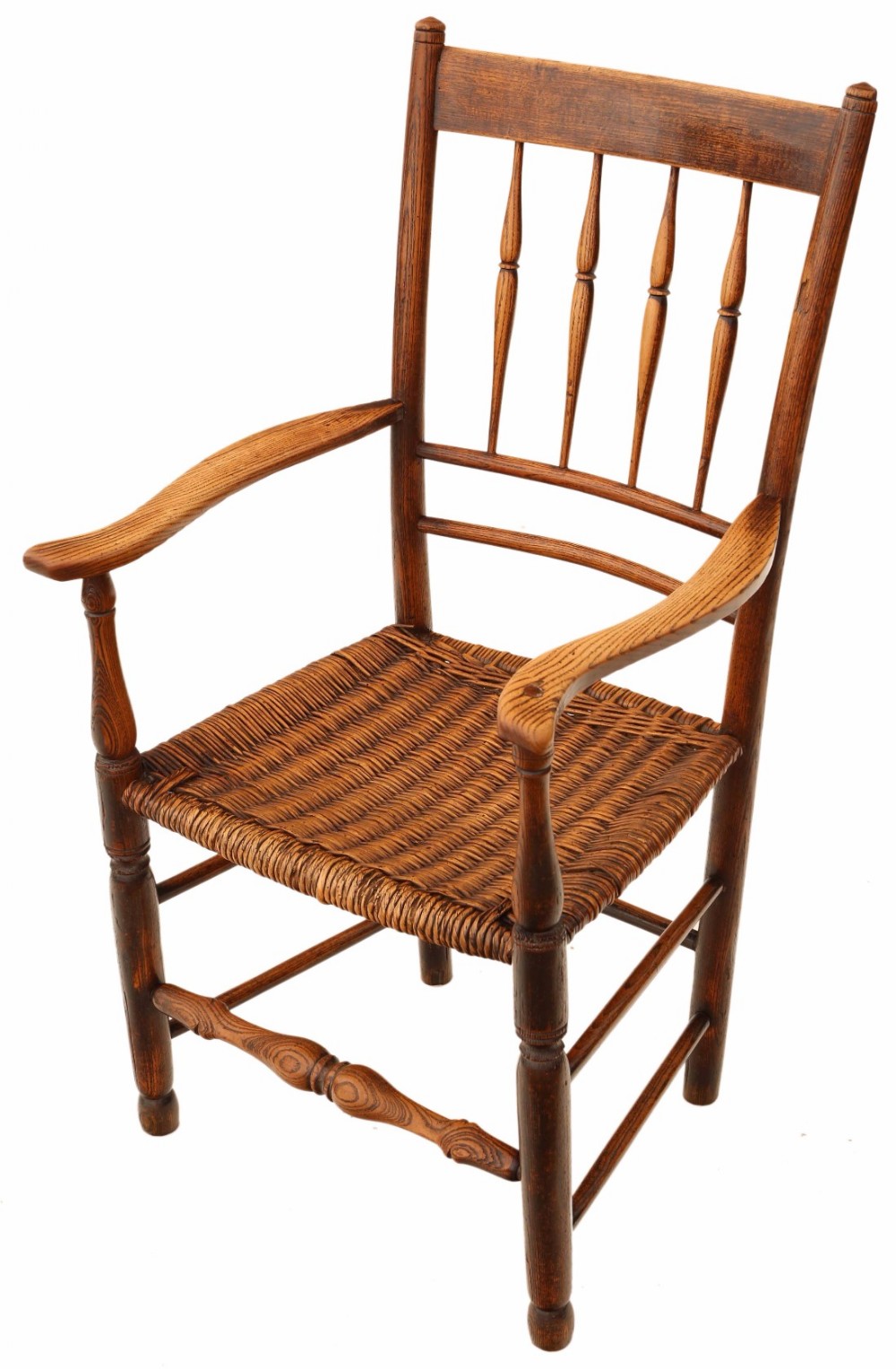 18th Century ash elm armchair chair hall side dining carver