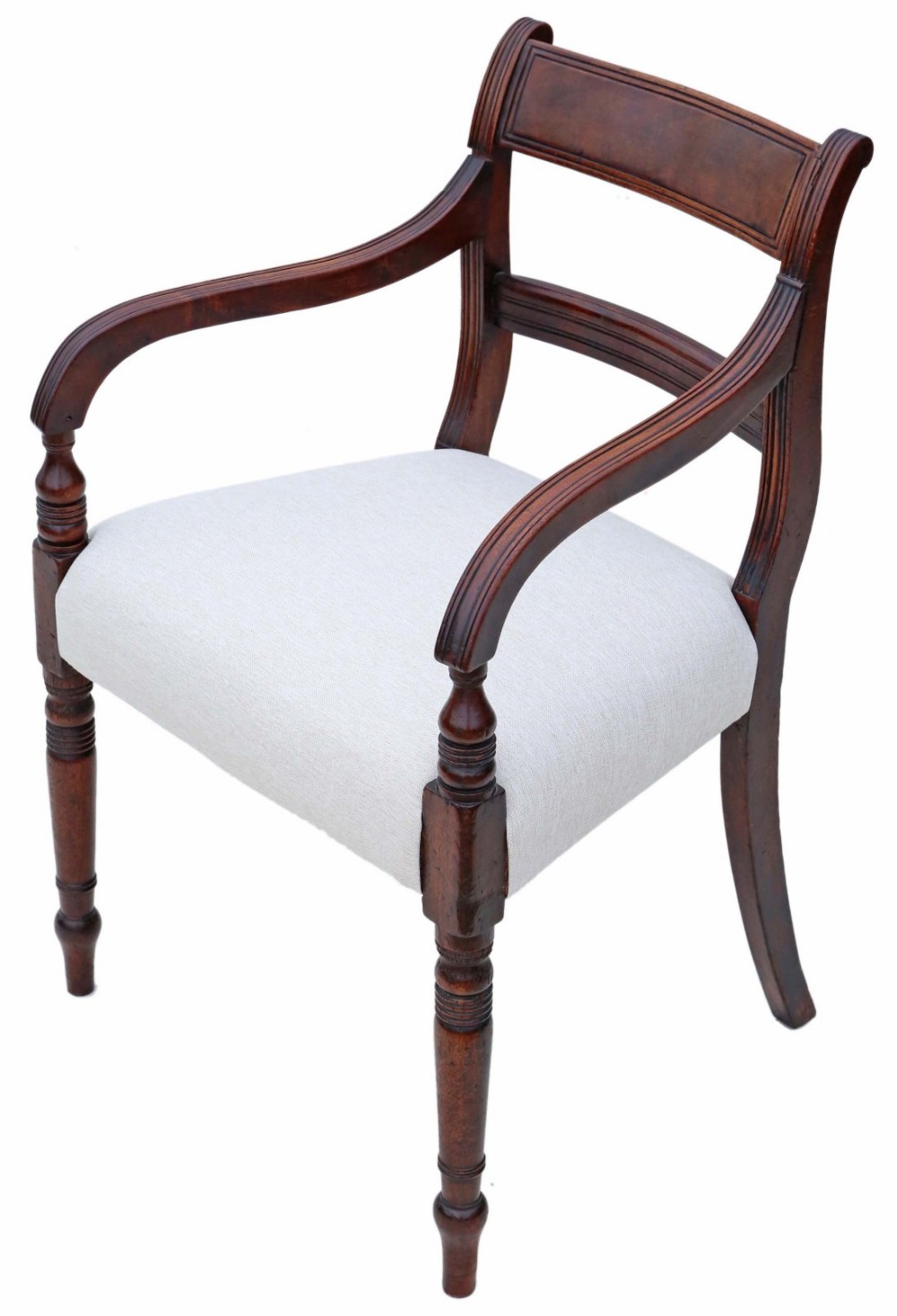 19th Century mahogany desk office elbow chair carver