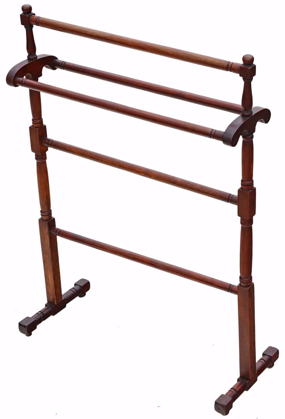 Victorian mahogany towel rail stand