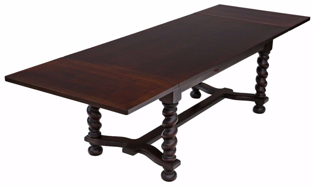 Large mahogany extending dining table