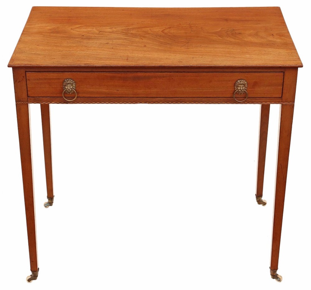 Victorian C1850 inlaid mahogany writing desk or dressing table