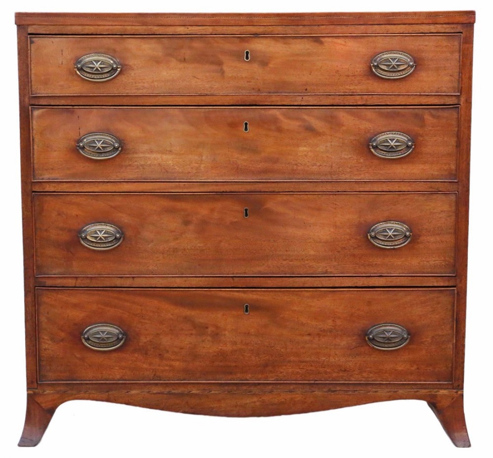 Georgian chest of drawers flame mahogany