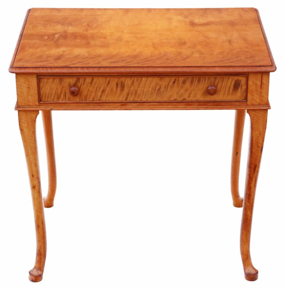 Victorian satin walnut writing table desk