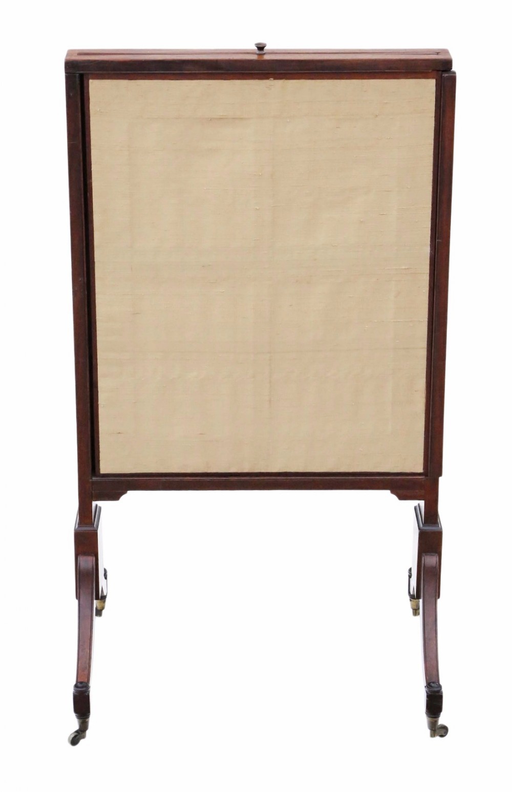 Regency mahogany sliding fire screen pole