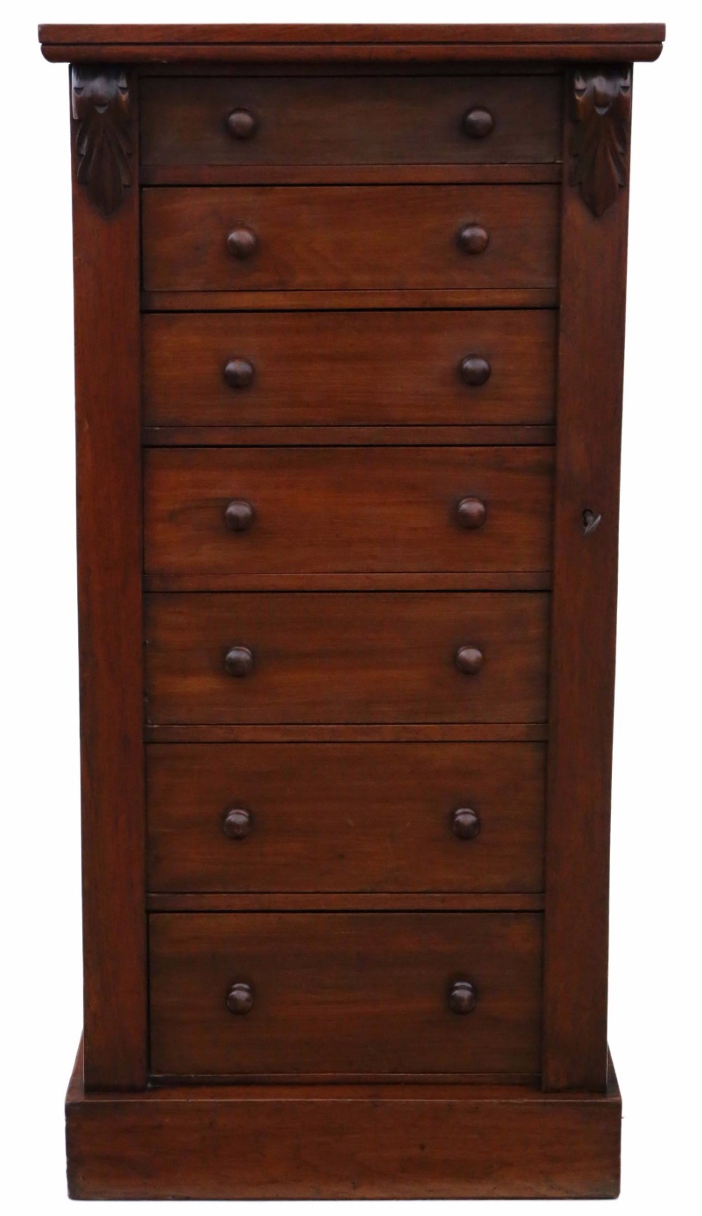 Victorian mahogany Wellington chest of drawers