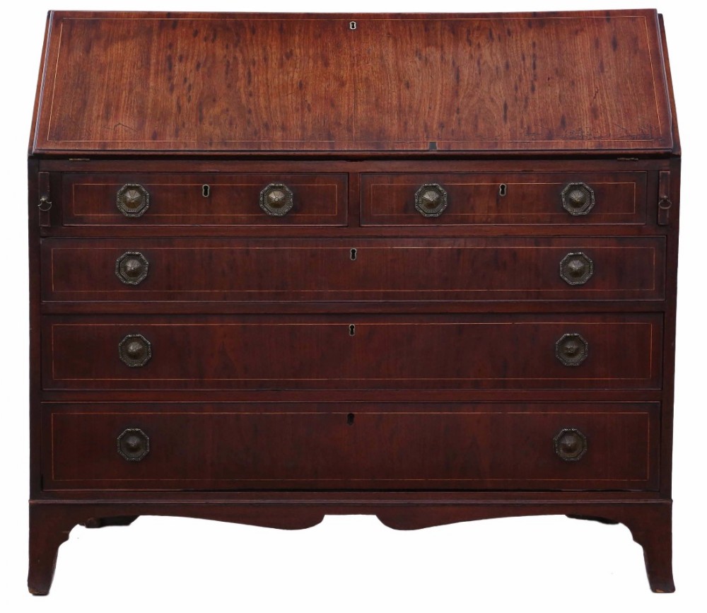 Georgian 19C mahogany bureau