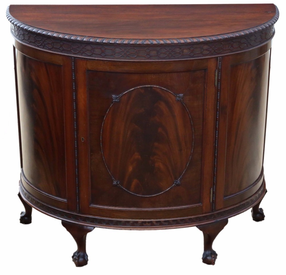 Demi-lune console sideboard