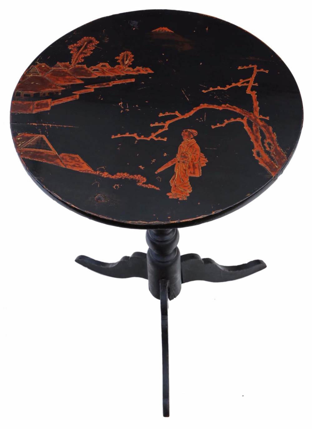19th Century decorated Chinoiserie supper side or wine table