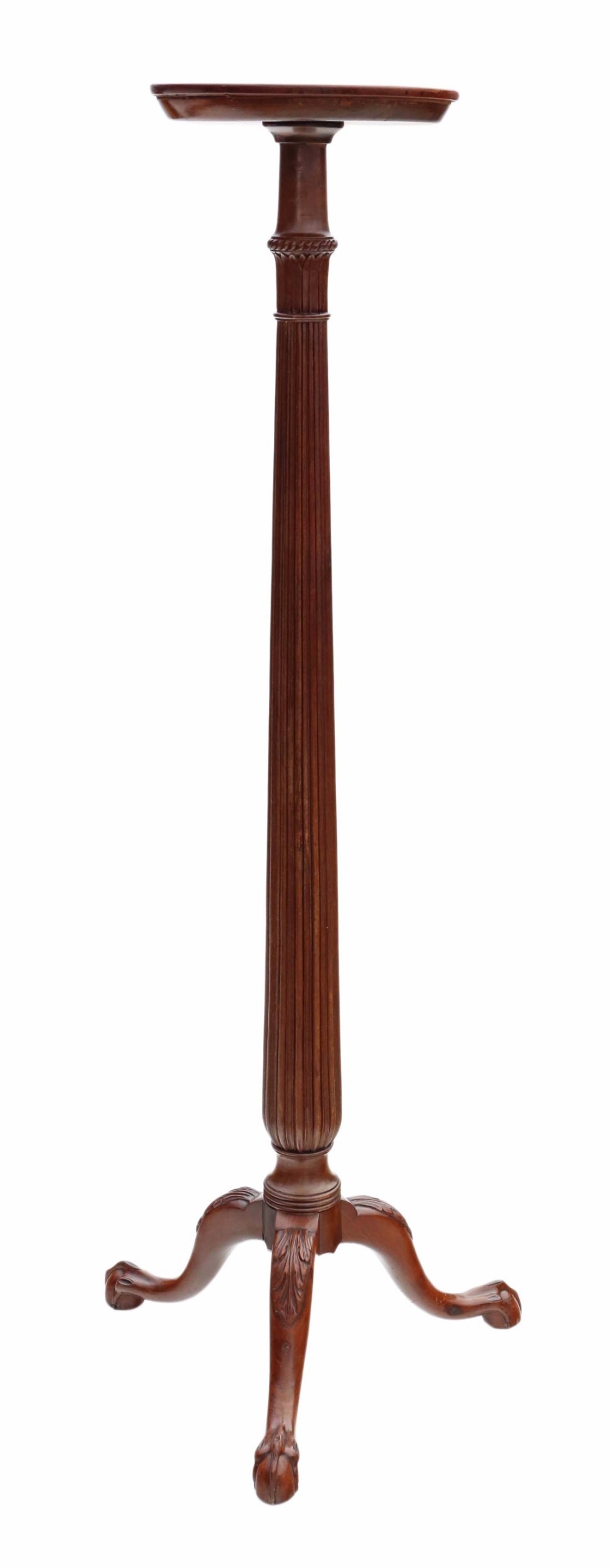 Victorian mahogany torchiere jardiniere pedestal stand plant