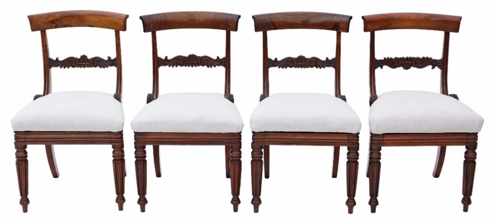 Set of 4 Regency rosewood dining chairs