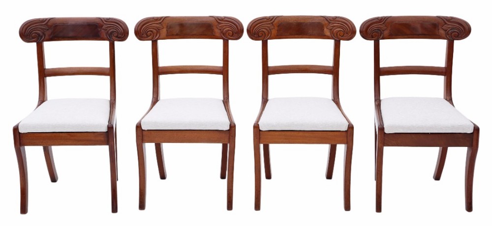 Set of 4 Regency mahogany dining chairs
