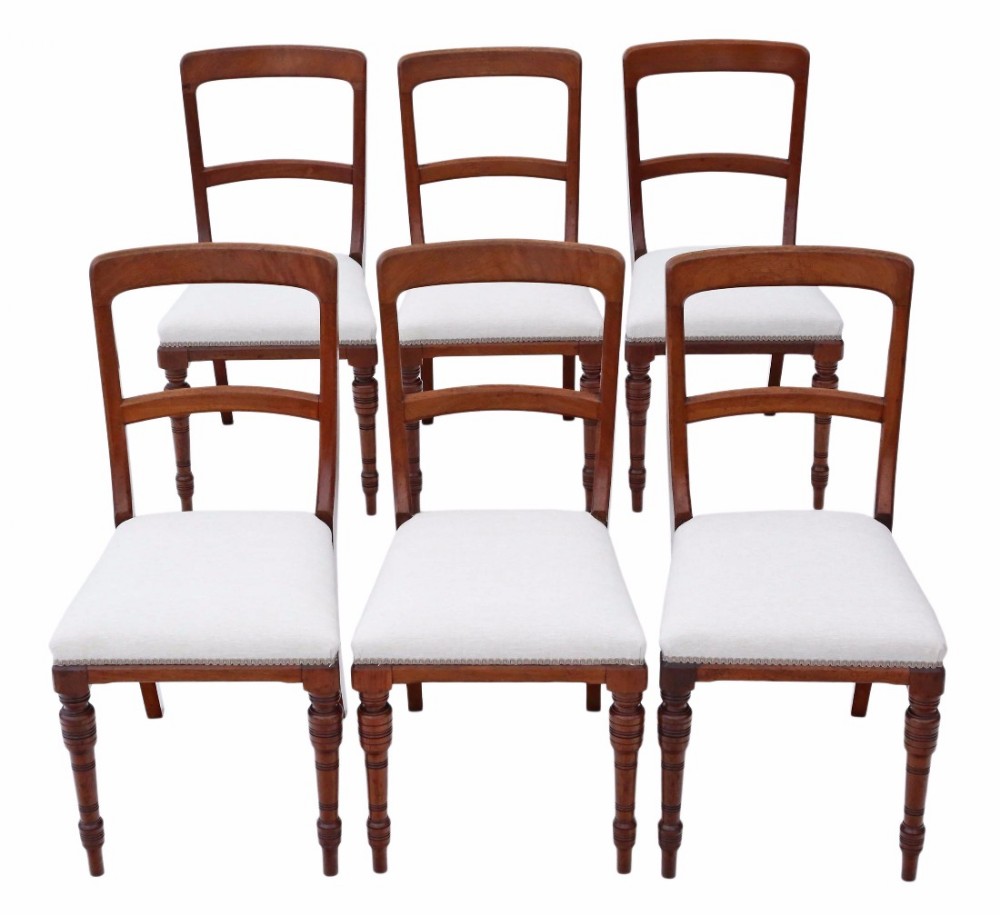 Set of 6 mahogany Victorian dining chairs