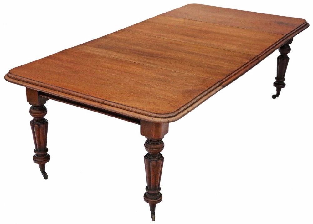 Regency mahogany extending dining table 8'