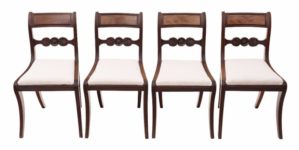 Set of 4 Regency mahogany dining chairs