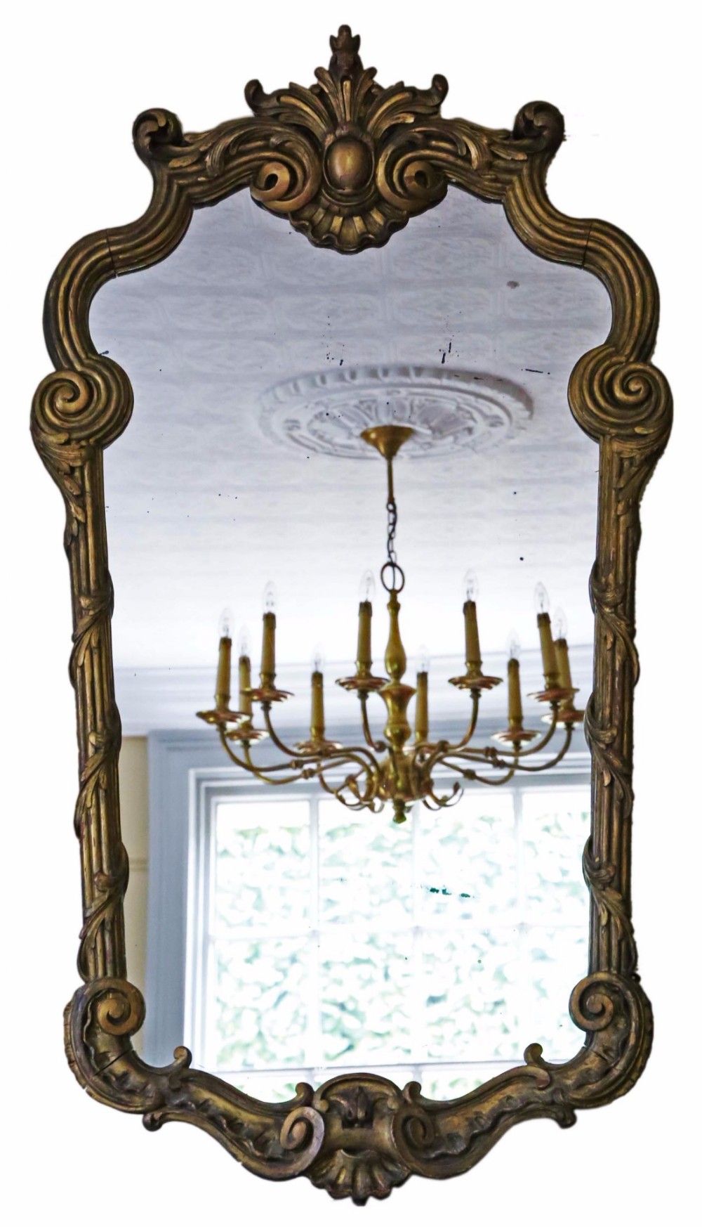 Victorian gilt wall mirror