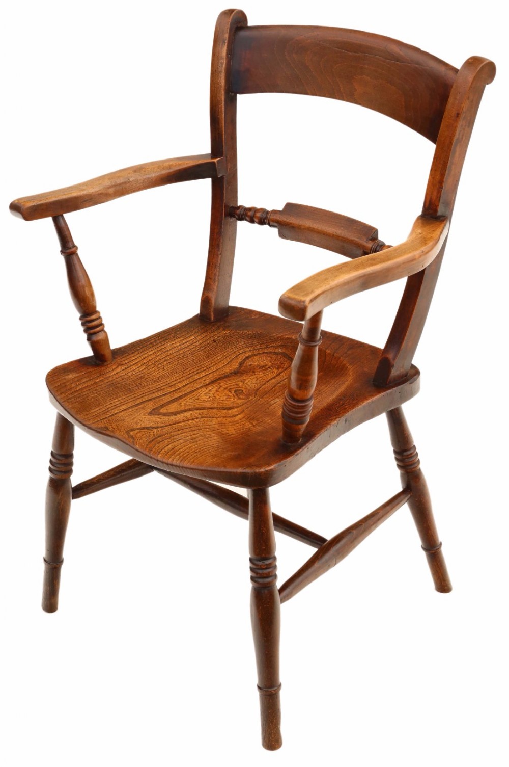 Elm & beech Oxford bar back armchair