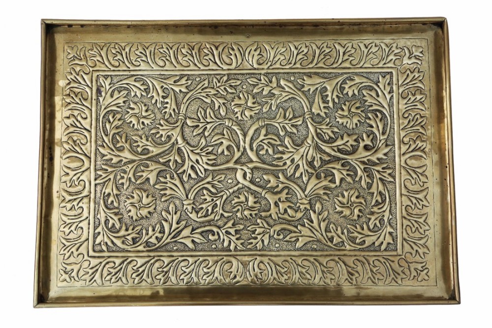 C1920 Keswick School of Industrial Art brass serving tray