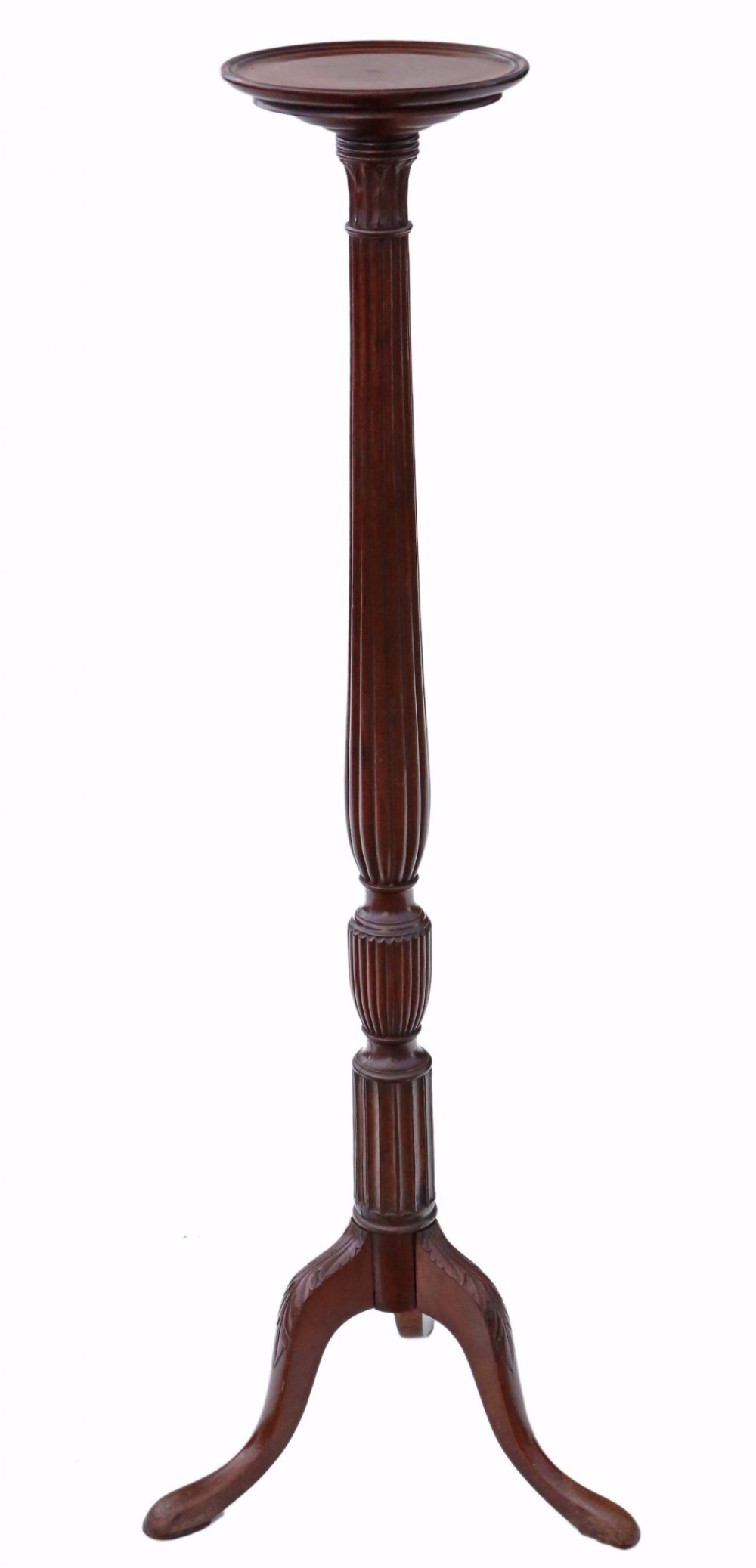 Mahogany torchiere plant stand