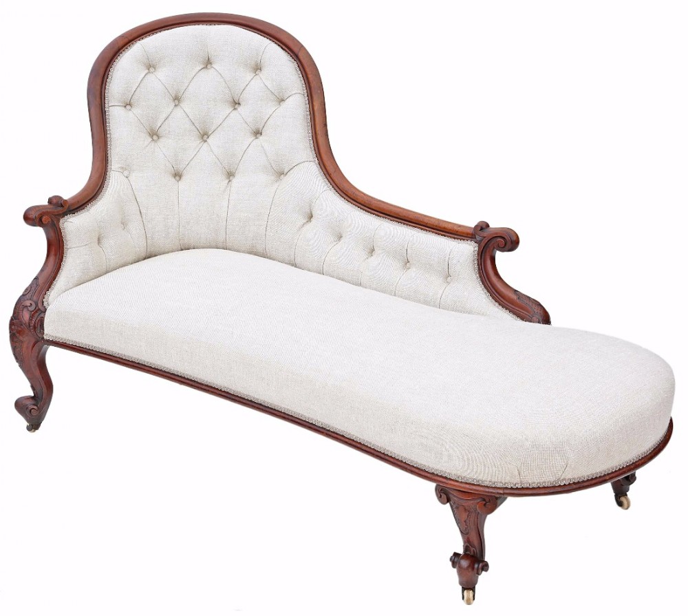 Victorian mahogany chaise longue sofa