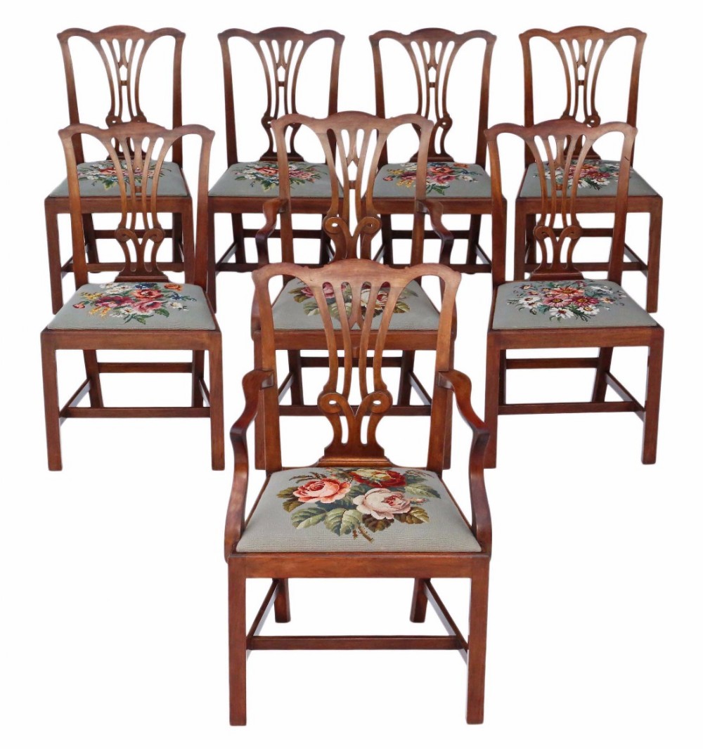 Mahogany set of 8 dining chairs