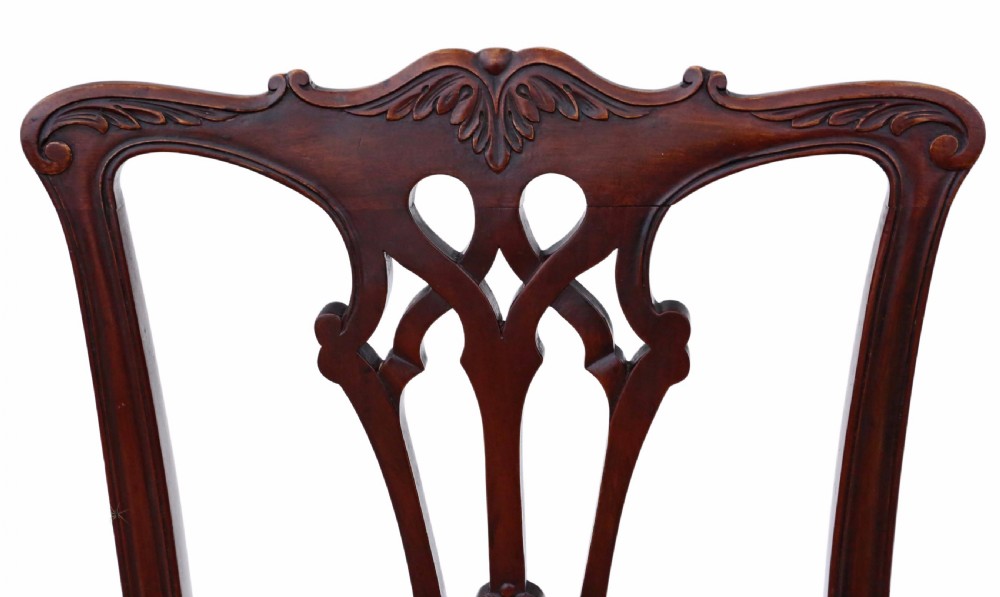 Set of 4 Victorian C1900 mahogany dining chairs View VII